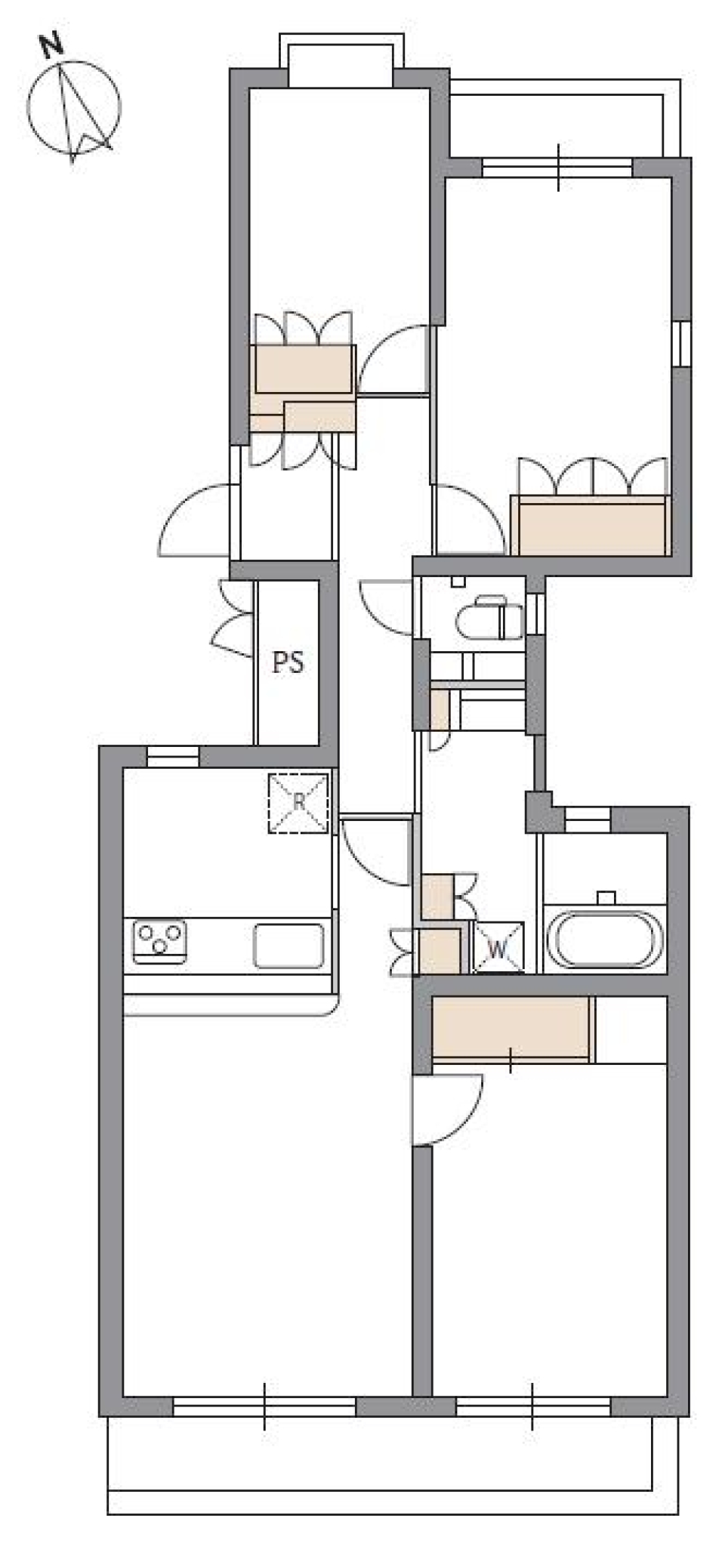 アソシエール文京白山　204号室［ペット可］の間取り図