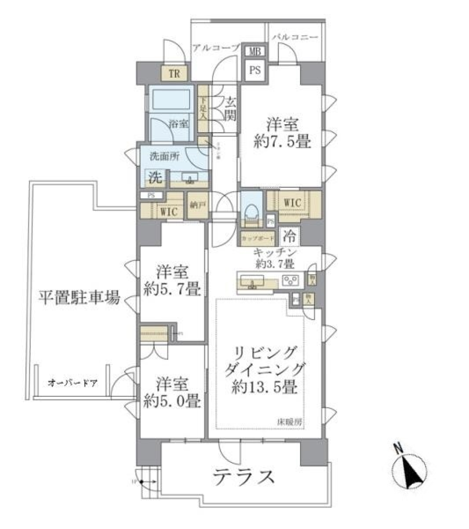 Ｂｒｉｌｌｉａ西荻窪　101号室の間取り図