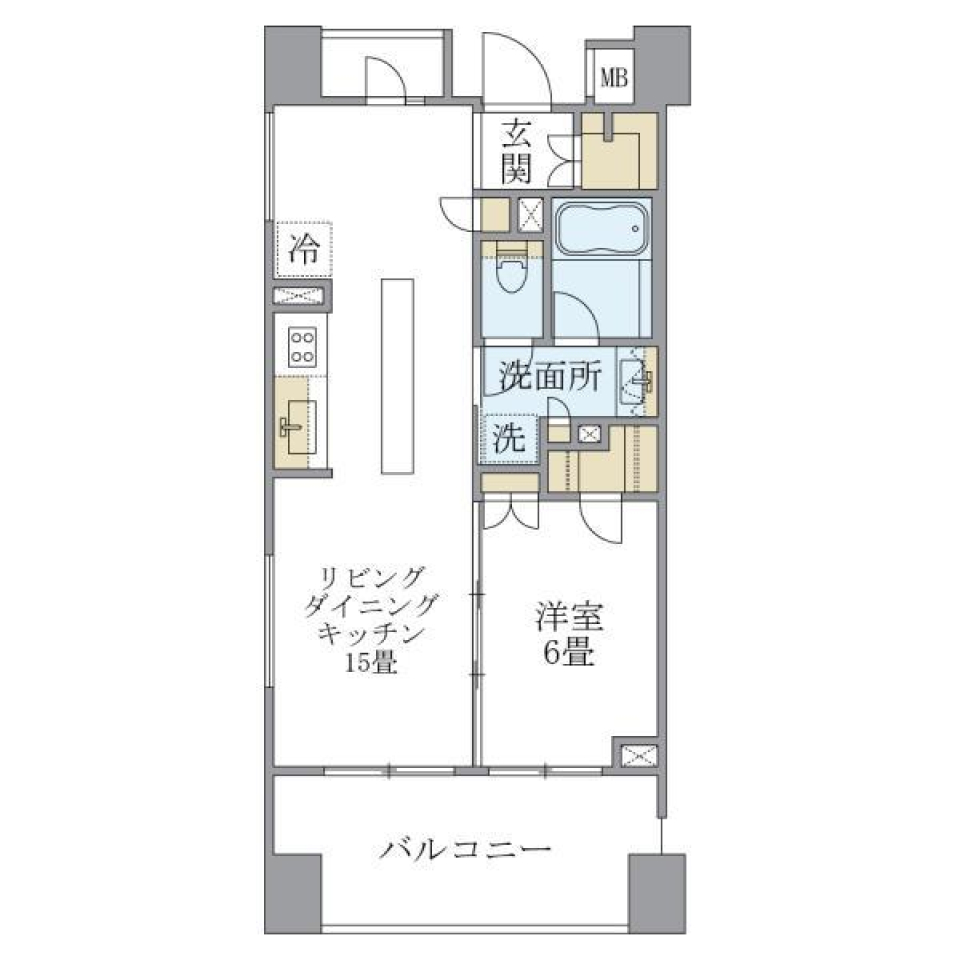 バーカウンターで1杯いかが？の間取り図