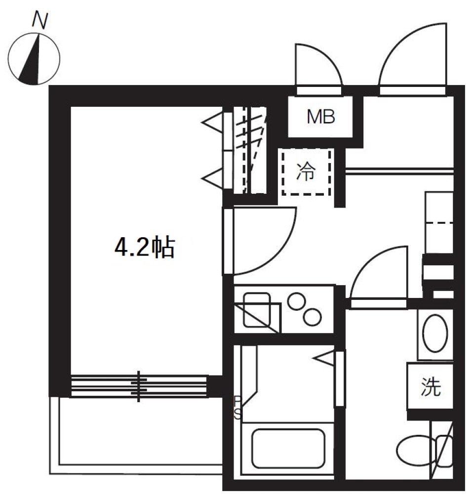 ミュオン北千住　302号室［新築］の間取り図