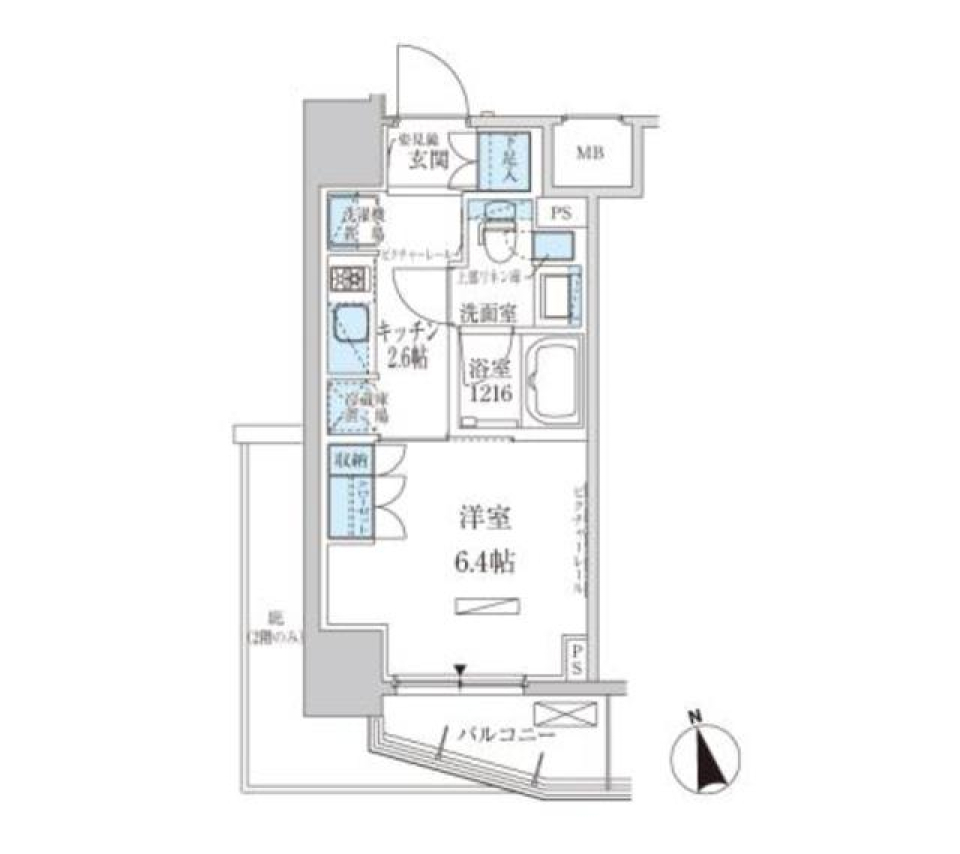 パークアクシス東上野　704号室［ペット可］の間取り図