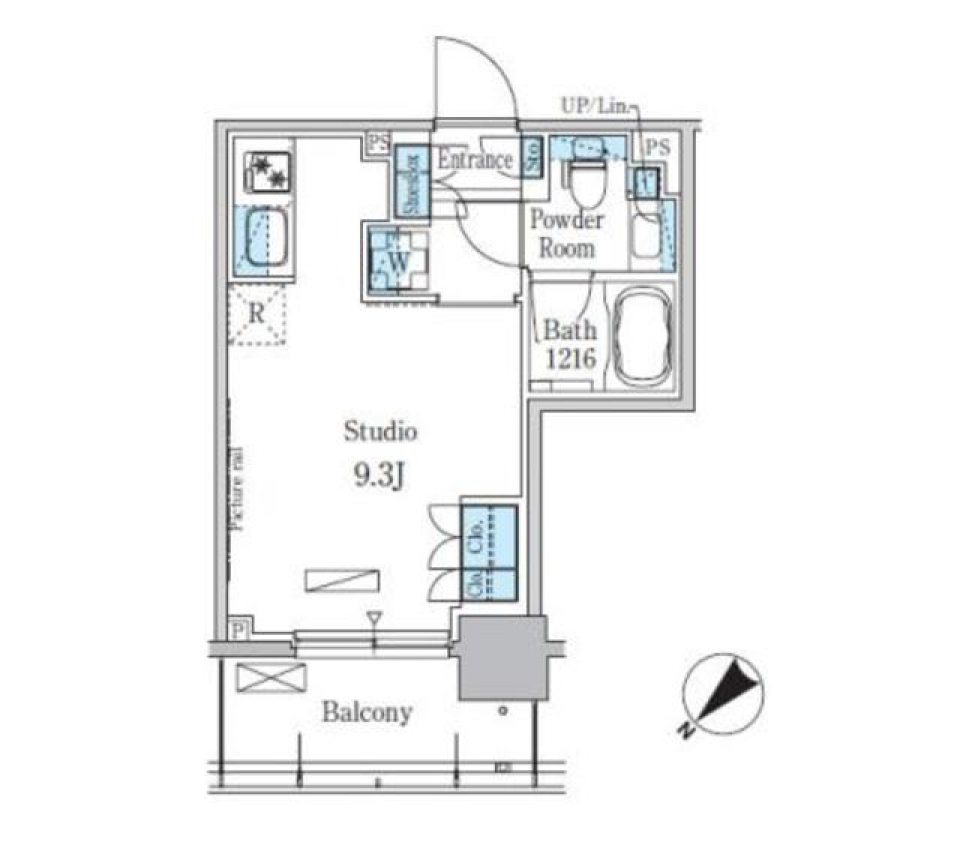 パークアクシス押上テラス　802号室［ペット可］の間取り図