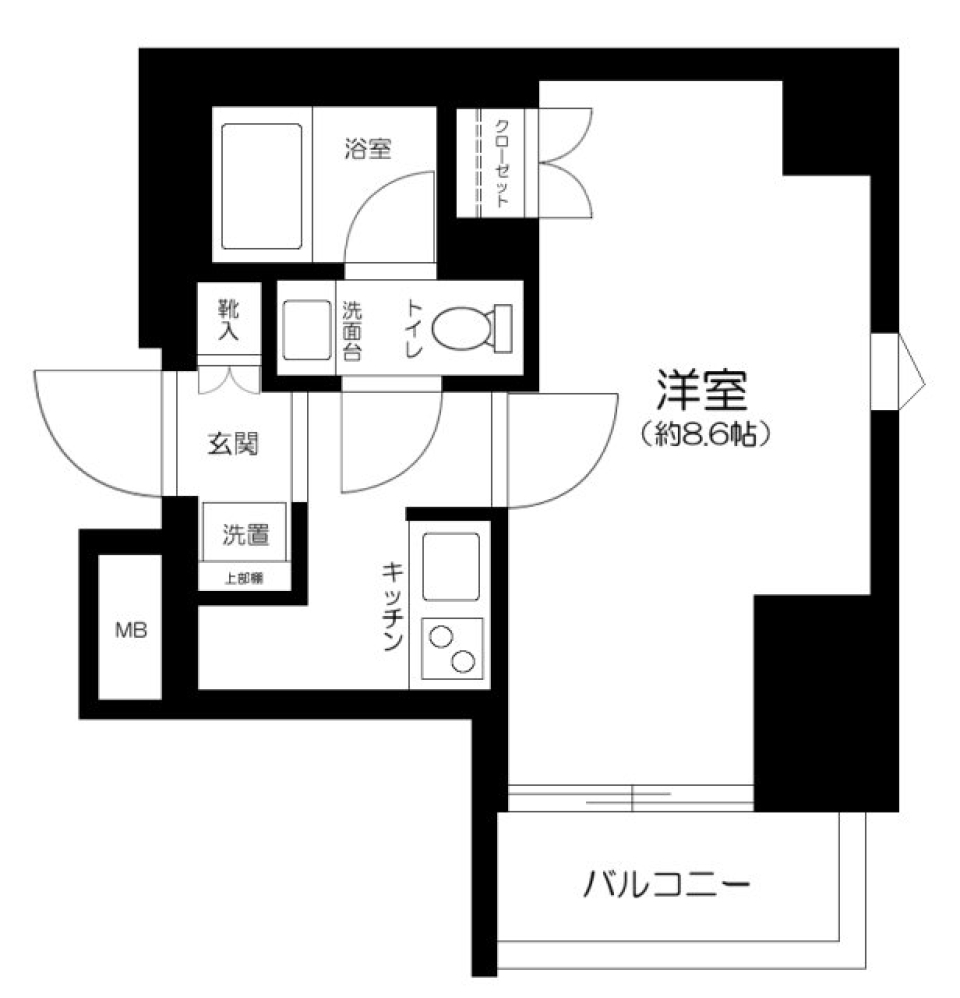 Ｌｉｖｅ　Ｃａｓａ両国Ⅱ　303号室の間取り図