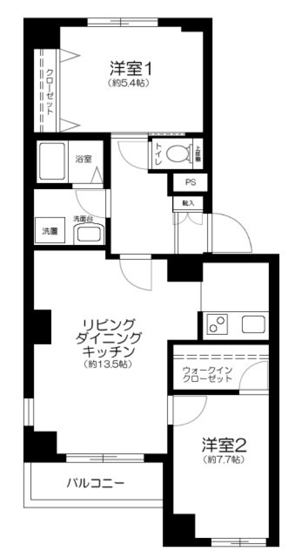 ソフィア中落合　102号室の間取り図