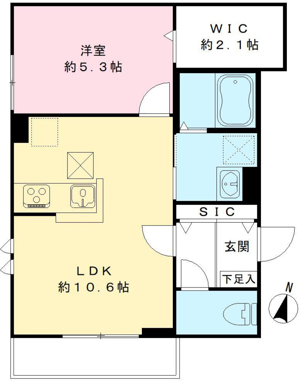 グランドシャトー成城　101号室［ペット可］の間取り図