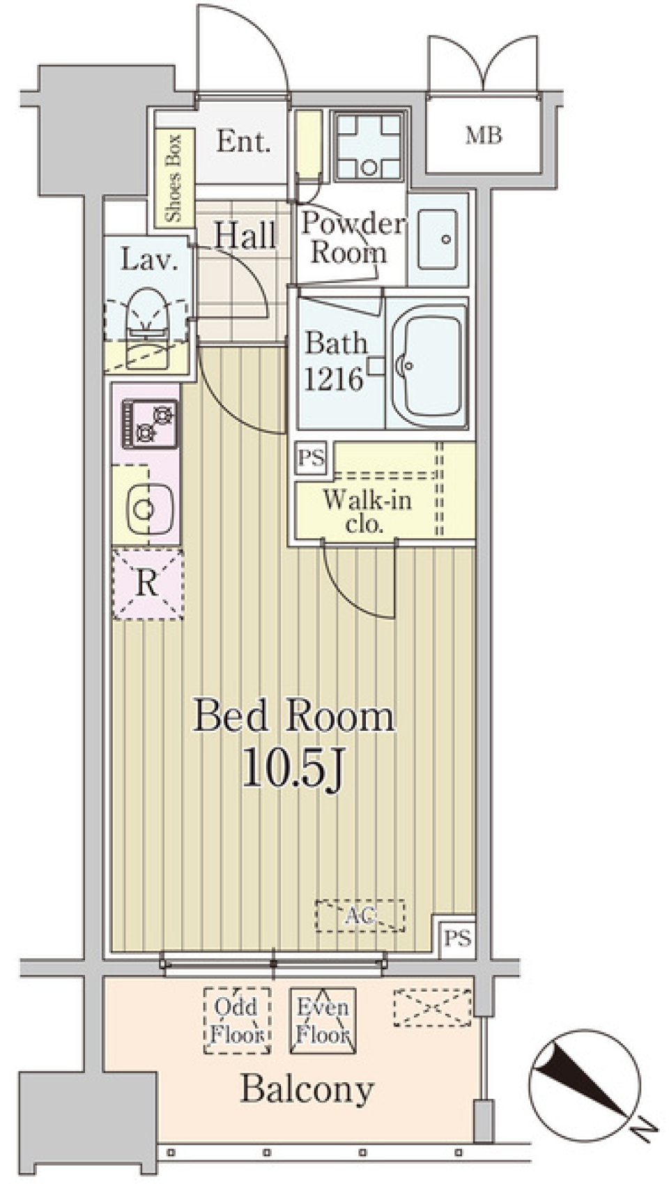 グランパレス東京八重洲アベニュー　902号室の間取り図