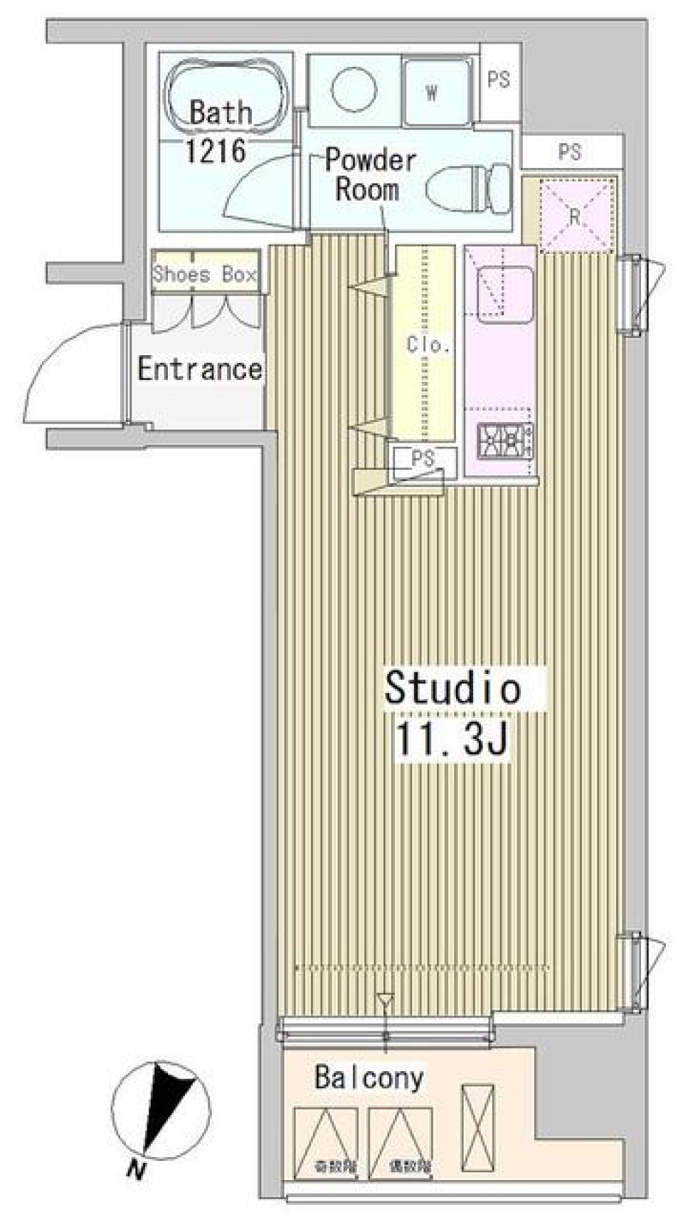 アーバンキューブ九段南　401号室の間取り図