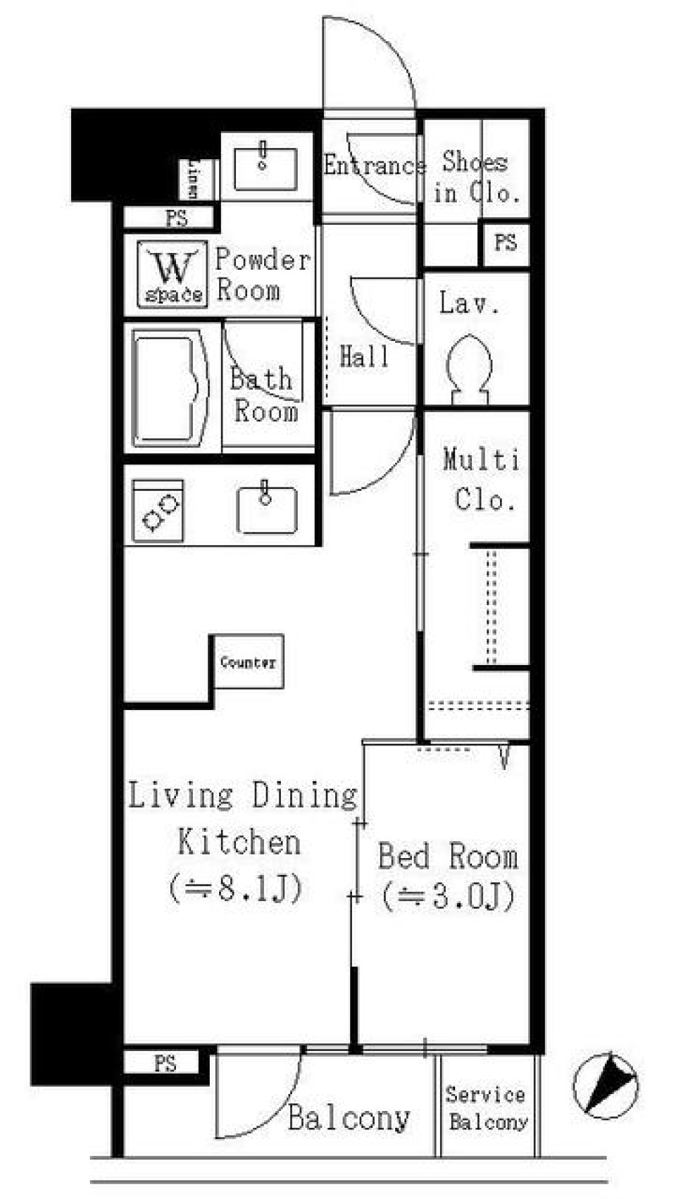 スターヒルズ関内　604号室の間取り図