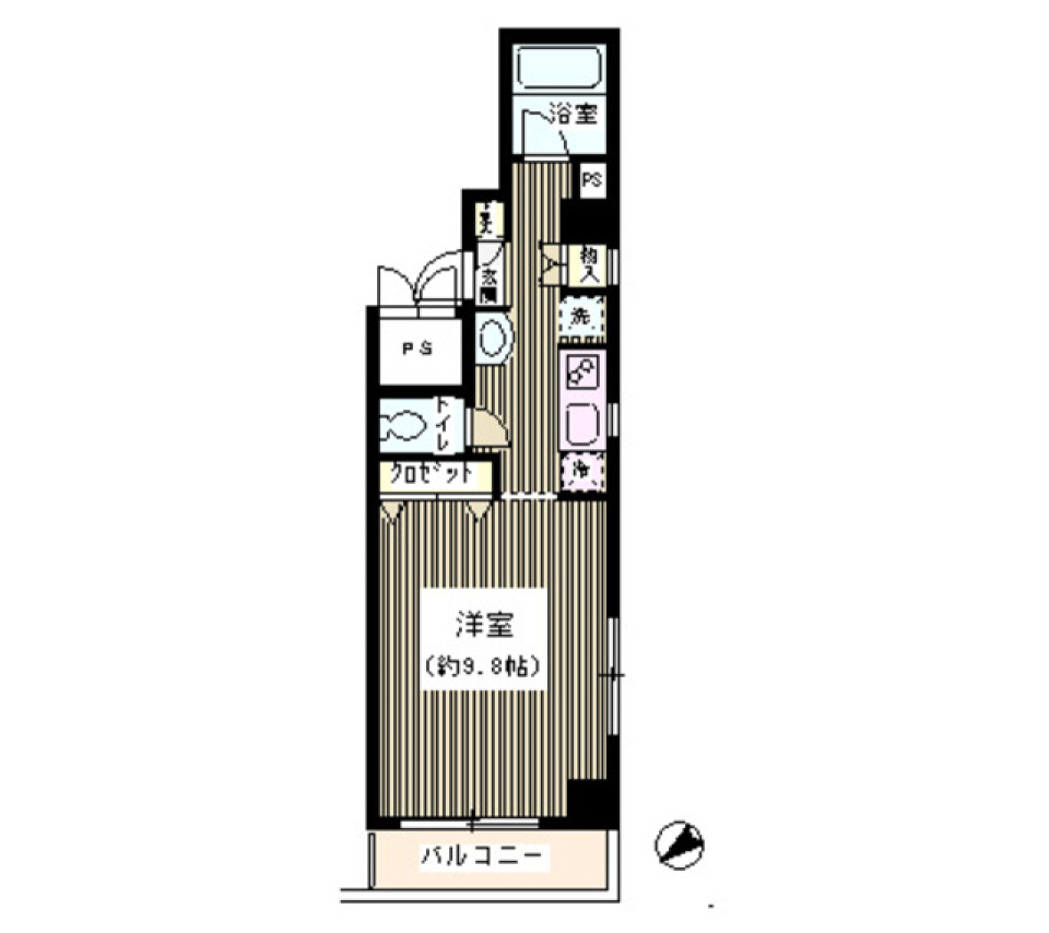 ブレコンプラザ銀座　701号室の間取り図