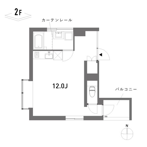 暮らしやすそうなワンルームです。