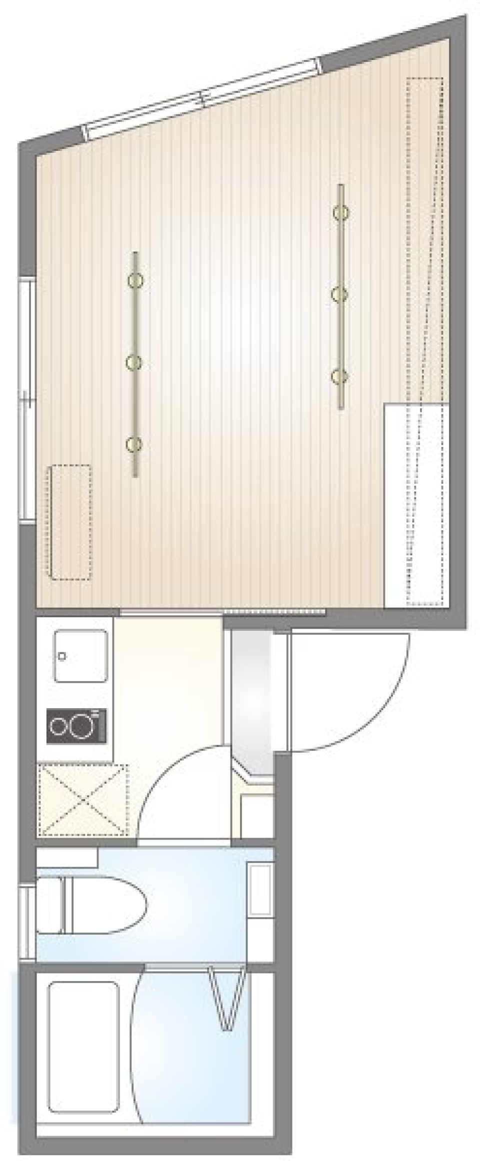 スプリングバンク 401号室の間取り図