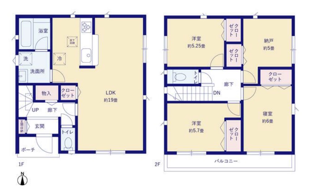 建物面積は95.17㎡の2階建