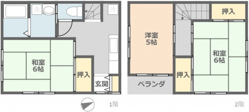 渡辺貸家　1号室の間取り図