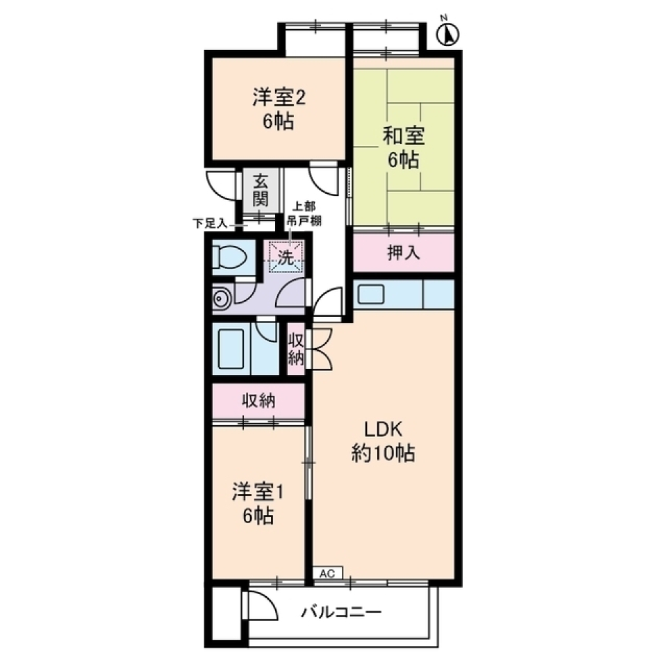 ウィンザーコーポＡ棟　201号室の間取り図