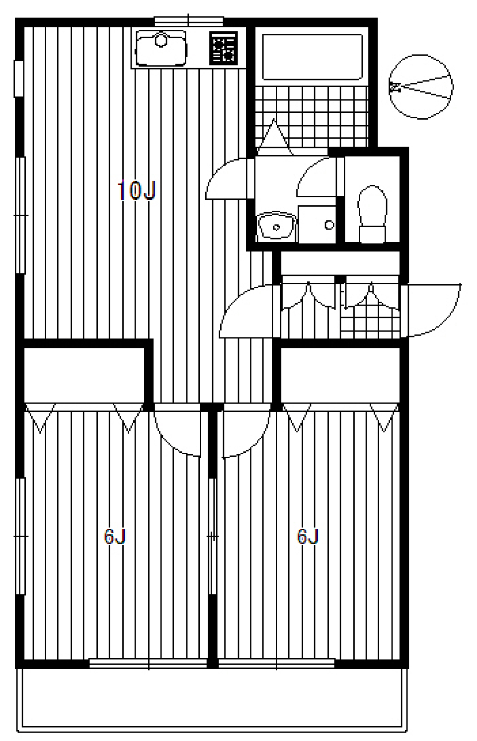 パインヴィレッジ　102号室の間取り図