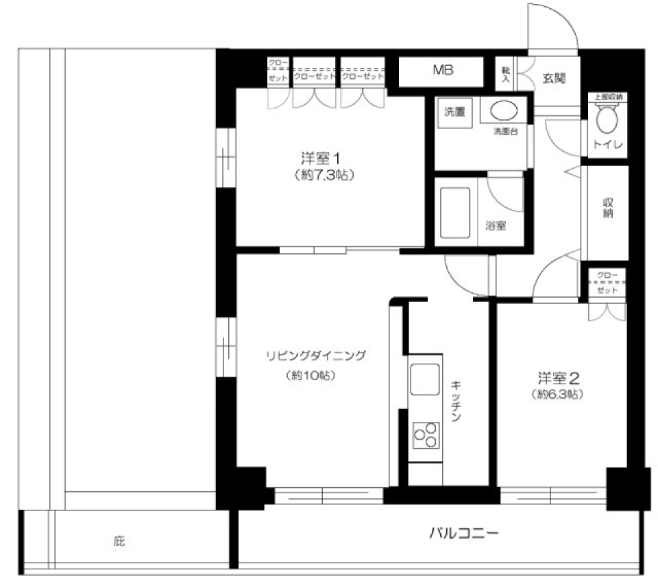 Ｔ’ｓ　garden六郷土手　402号室の間取り図