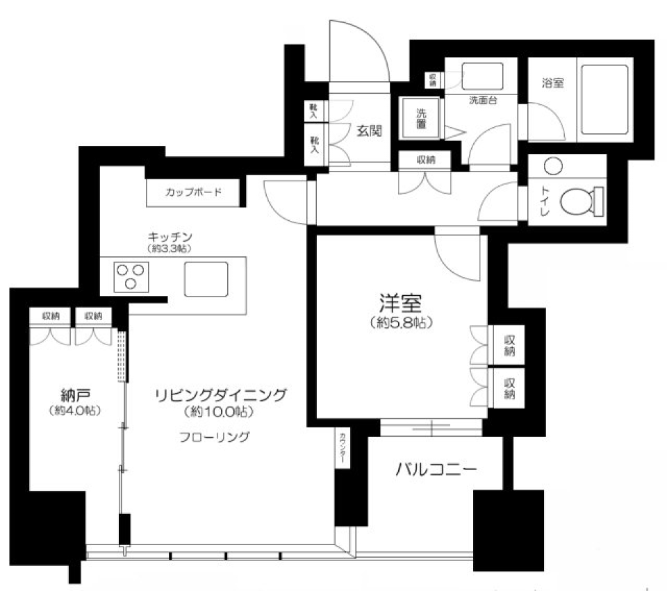 大崎ウエストシティタワーズＥ棟　3305号室の間取り図