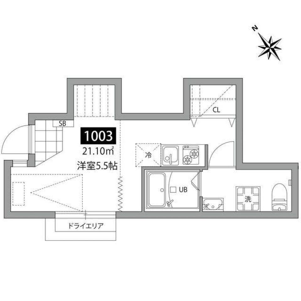 ガーデンテラス代々木上原　1003号室の間取り図