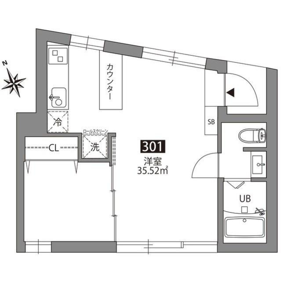 オータムカラーを踏みしめての間取り図