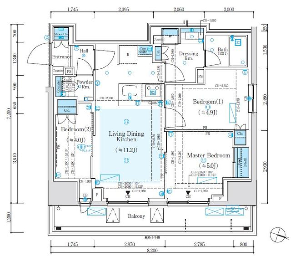 パークリュクス神田　1003号室［ペット可］の間取り図