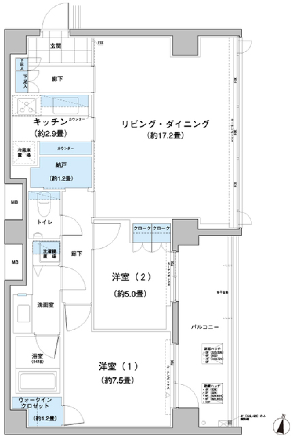 ガーデニエール砧レジデンス　921号室［ペット可］の間取り図