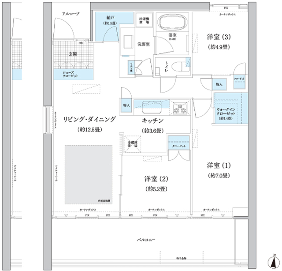 ガーデニエール砧　ＷＥＳＴ　201号室［ペット可］の間取り図