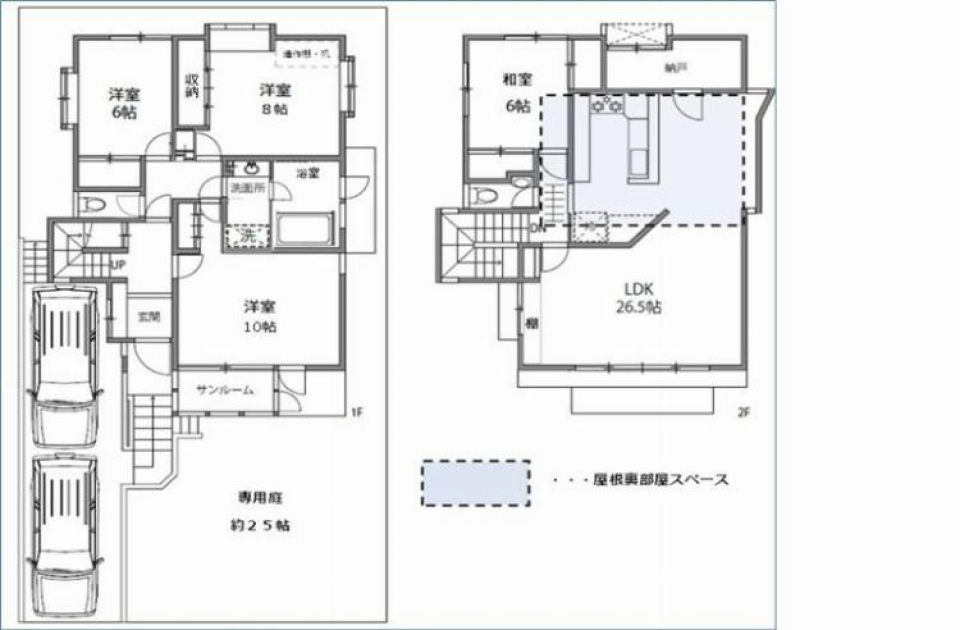 玉川田園調布2丁目戸建［ペット可］の間取り図