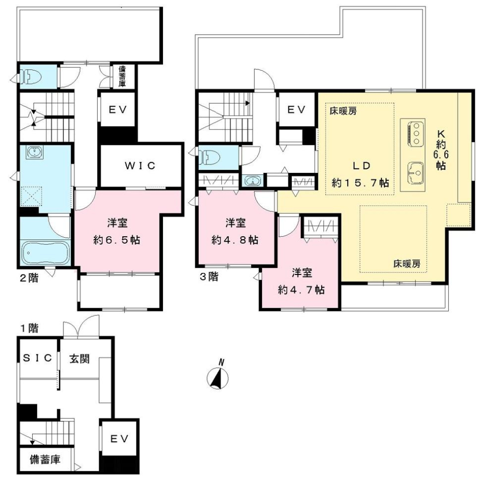 ソレイユ大原　301号室［新築］の間取り図