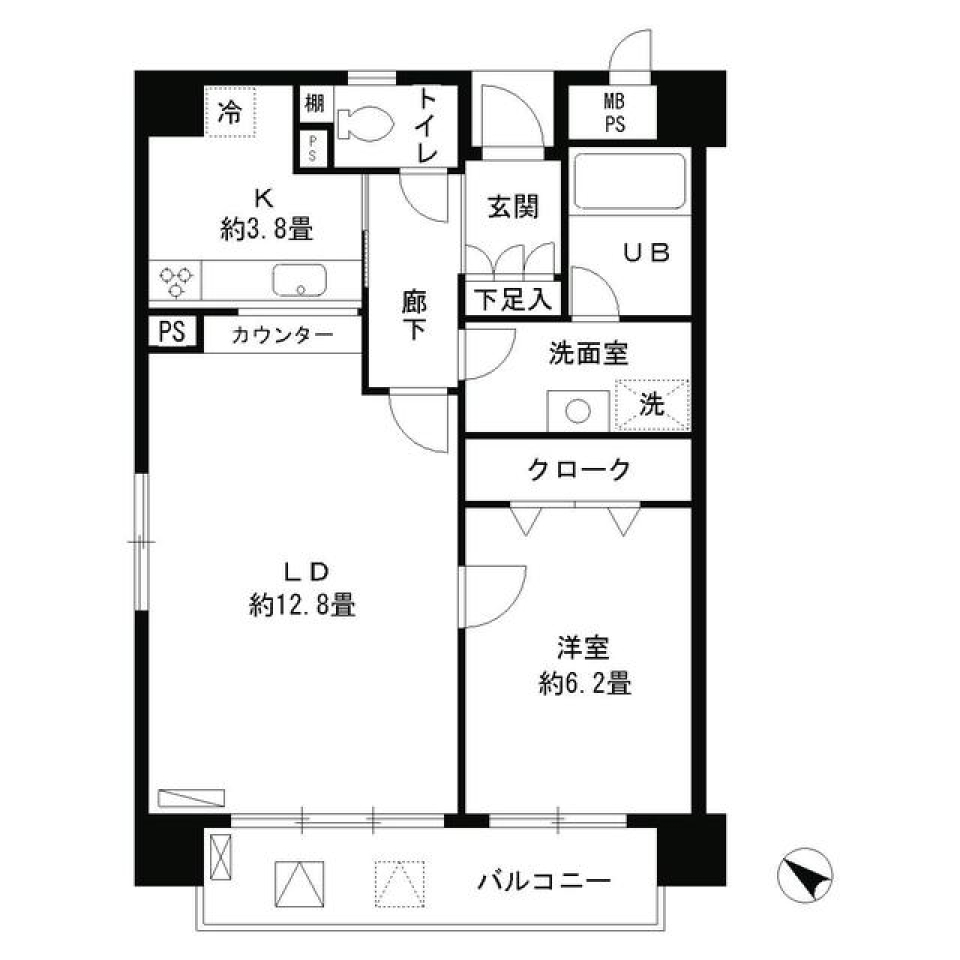 アステリオン松濤　805号室の間取り図