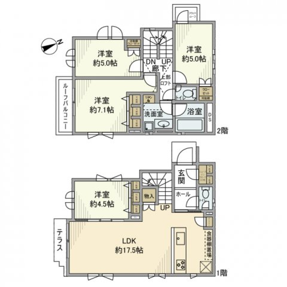 砧戸建の間取り図