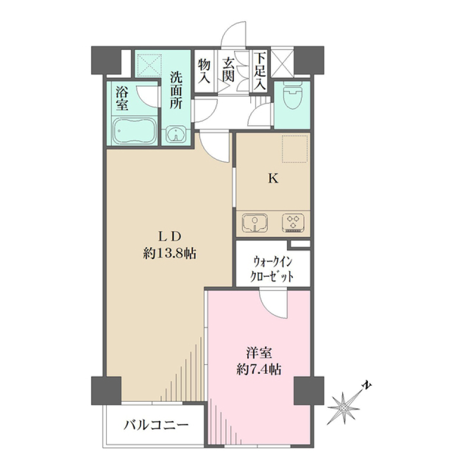 ユナイテッドグロー堀切菖蒲園　403号室［ペット可］の間取り図