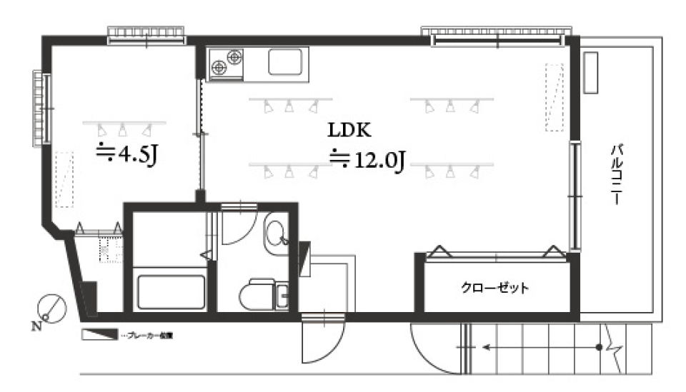 パインレジデンス　301号室の間取り図