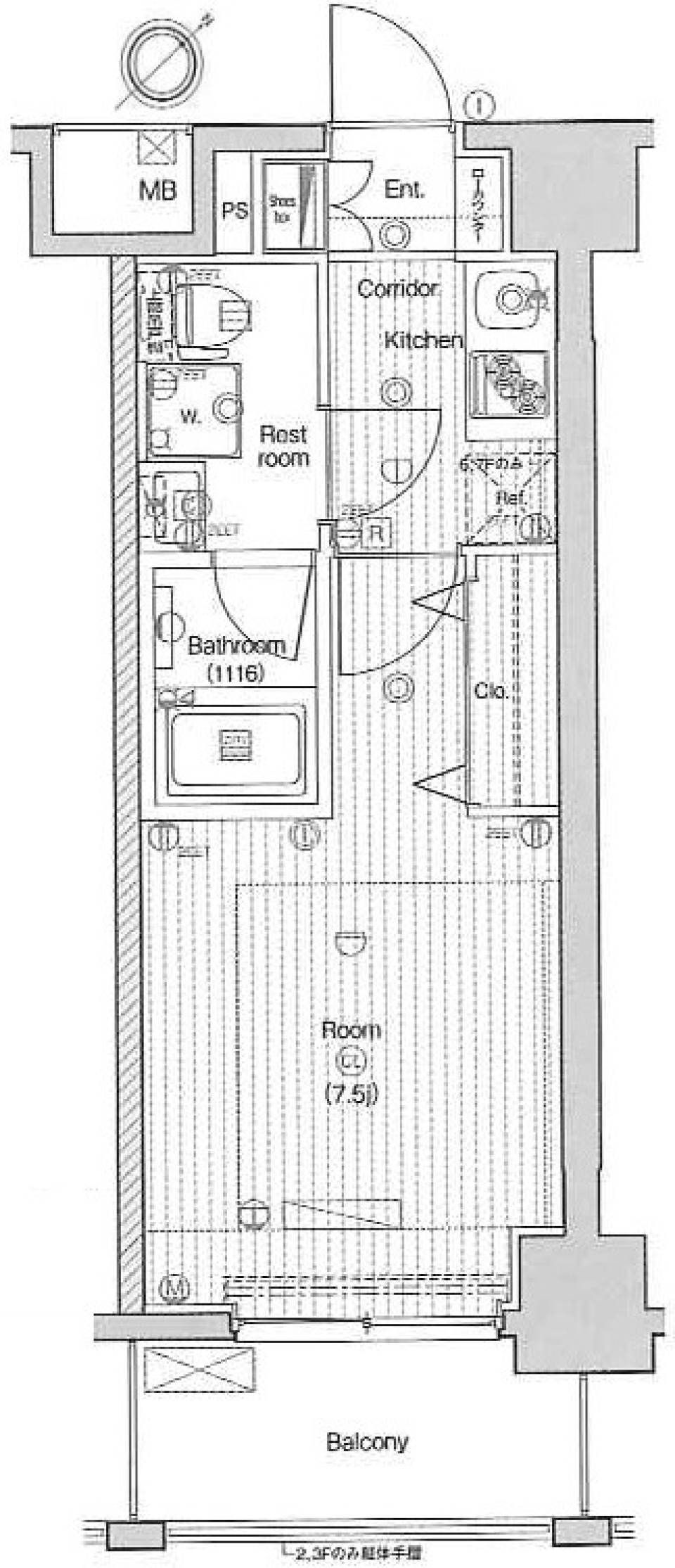 プレミアムキューブ三田　302号室［ペット可］の間取り図