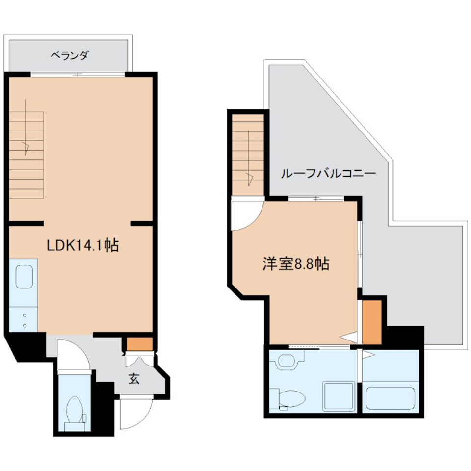 七番館 403号室の間取り図