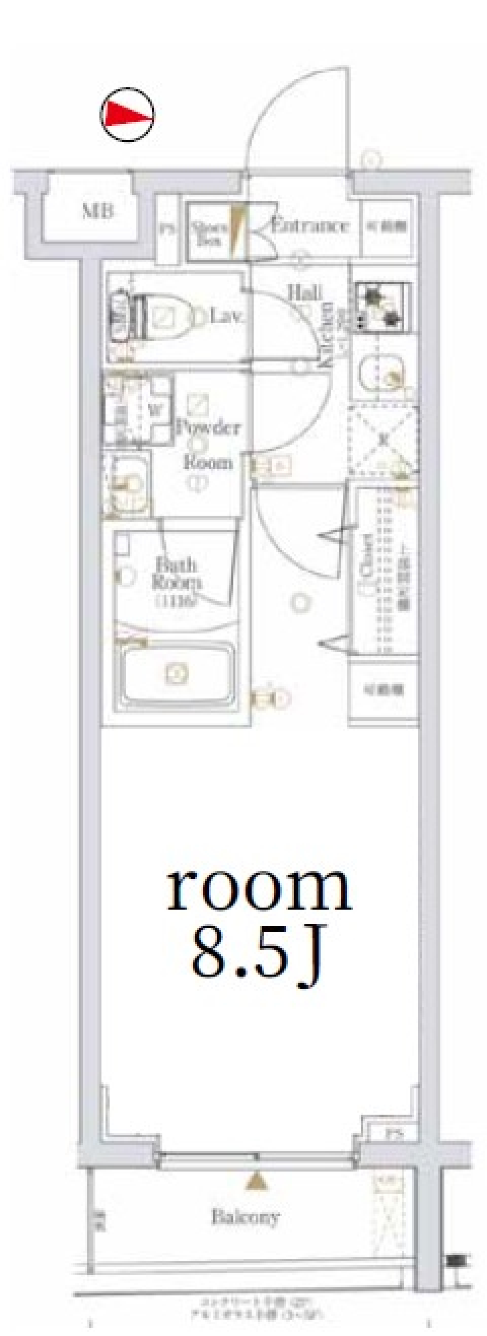 Log練馬駅前／ログ練馬駅前　404号室［ペット可］の間取り図