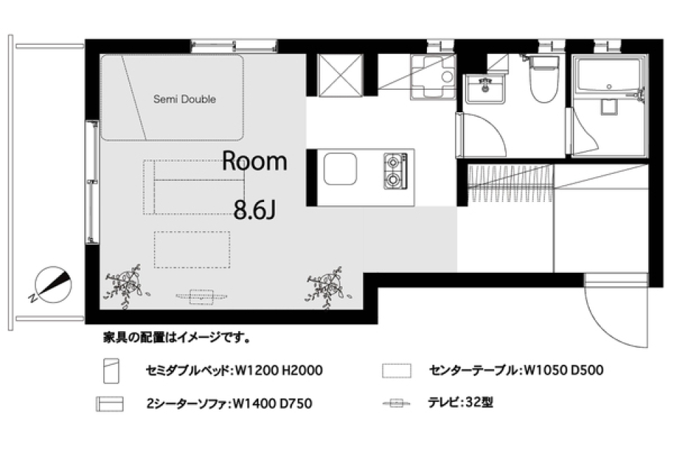 センチュリー新宿 101号室の間取り図