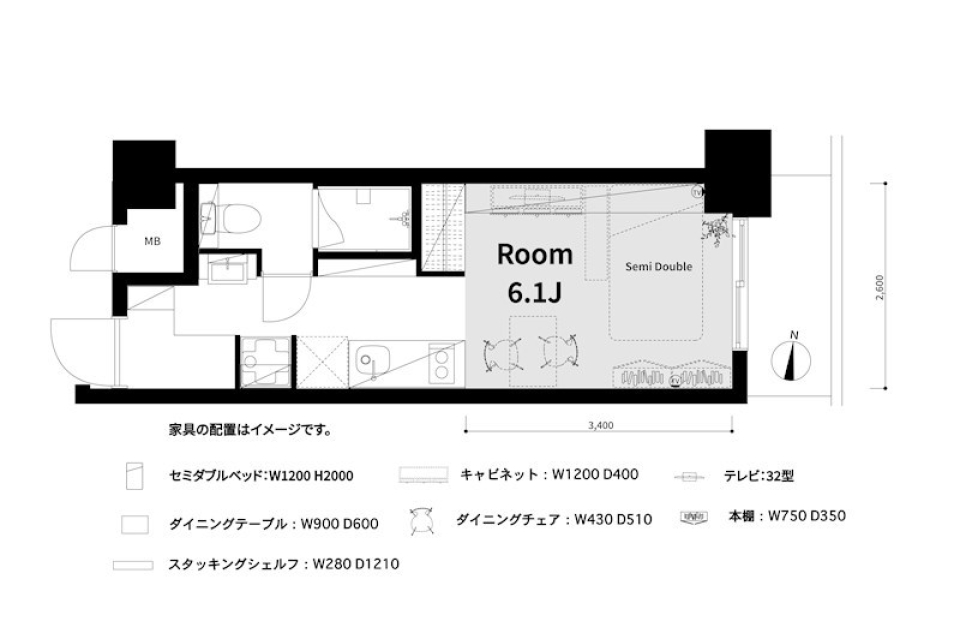 ライオンズプラザ方南町 213号室の間取り図