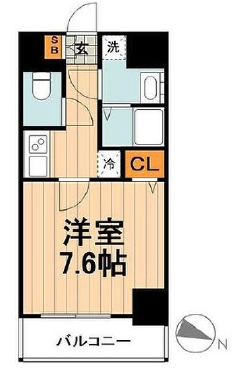 メイクスデザイン三ノ輪　601号室［ペット可］の間取り図