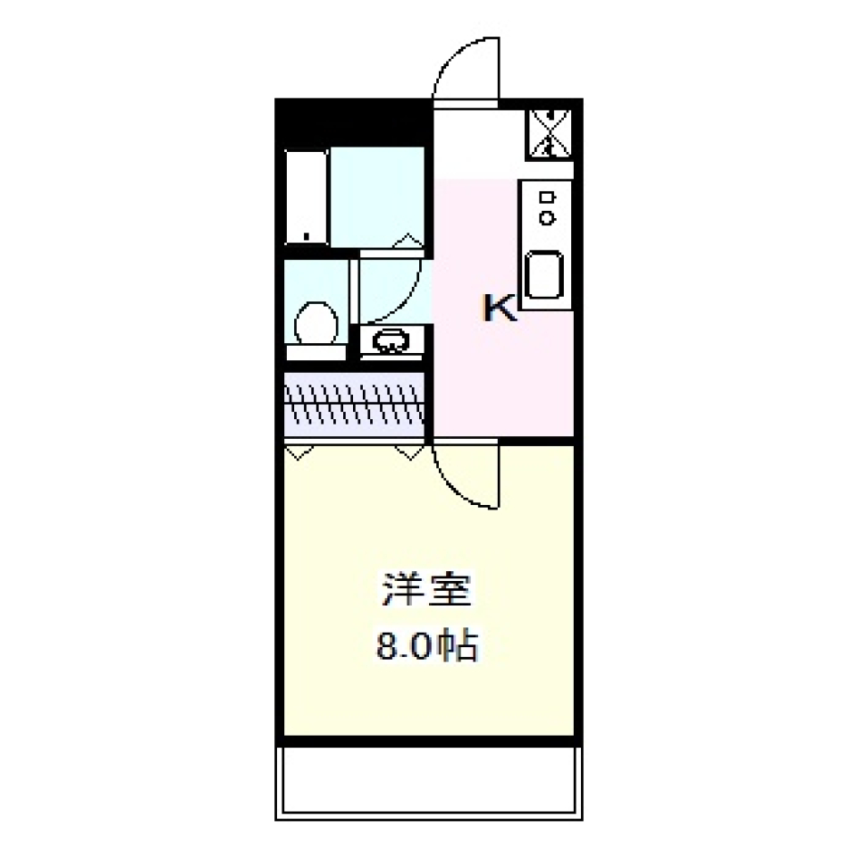 シャトレジョージタウン　202号室［ペット可］の間取り図