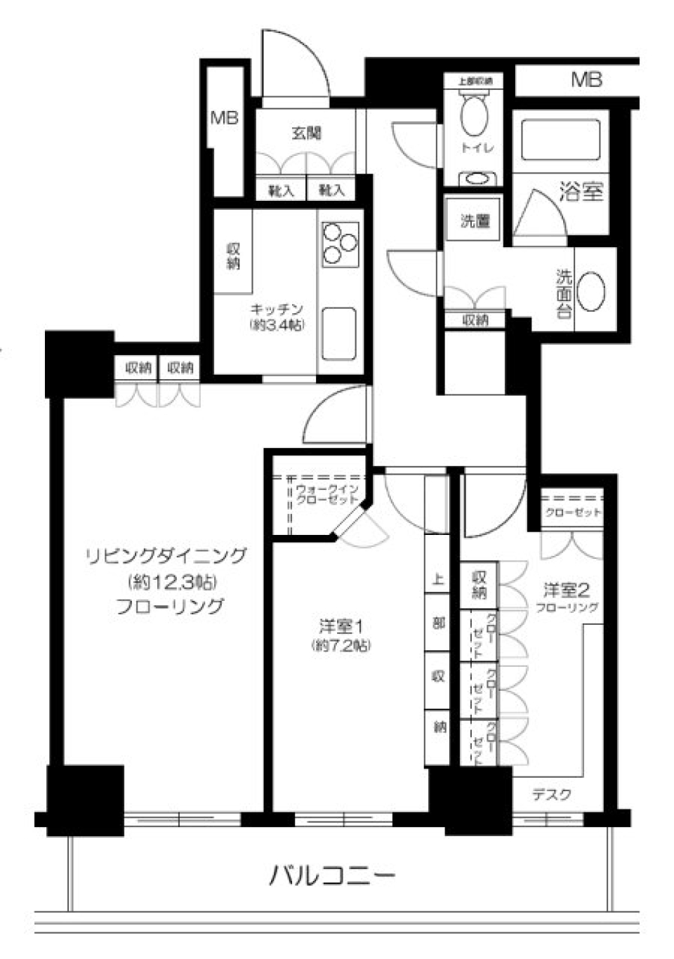 ローレルコート新宿タワー　804号室［ペット可］の間取り図