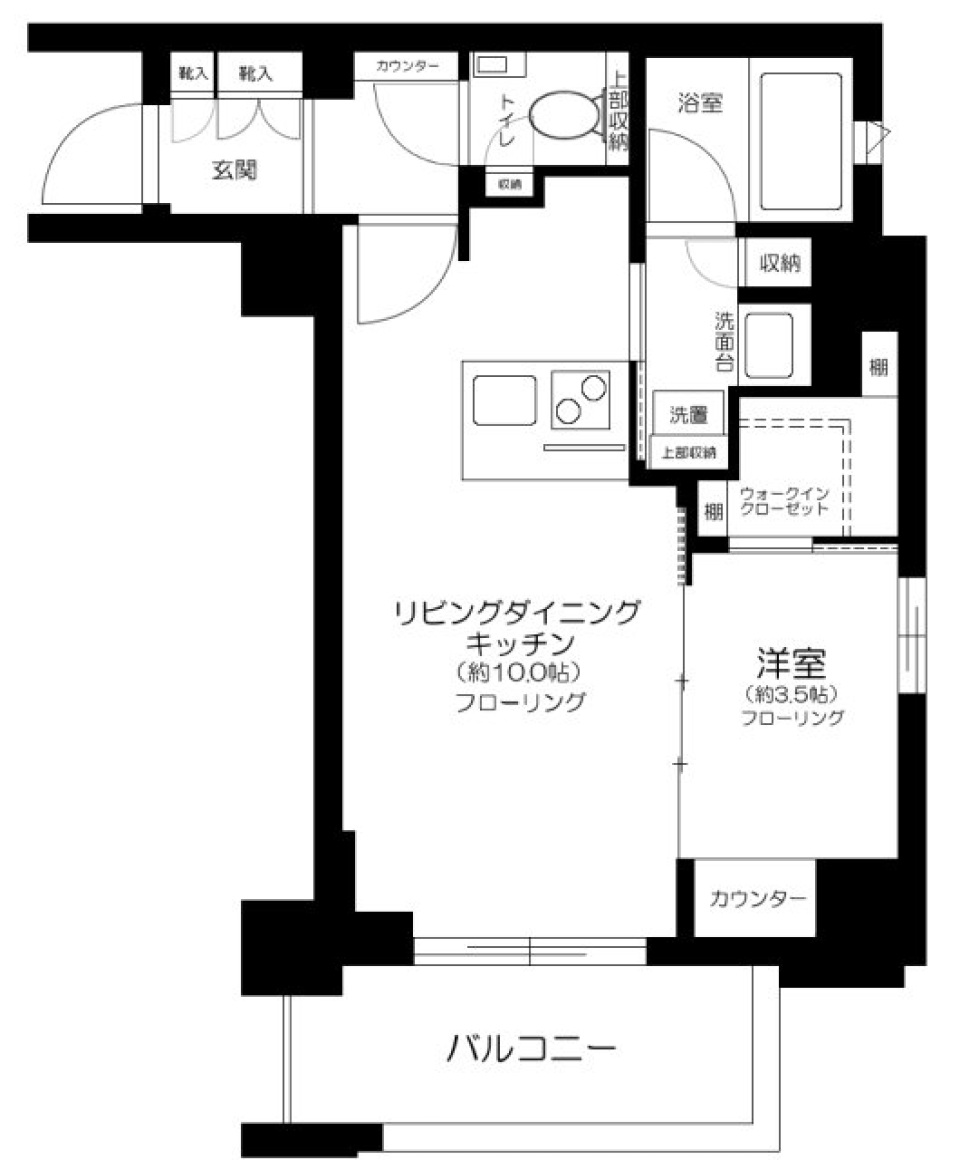 ウィルレーナ森下 203号室の間取り図