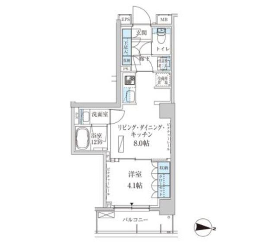 パークアクシス池上　102号室の間取り図