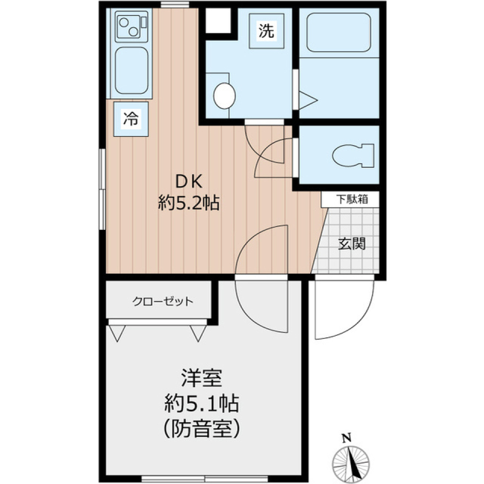 防音のお部屋［ペット可］の間取り図