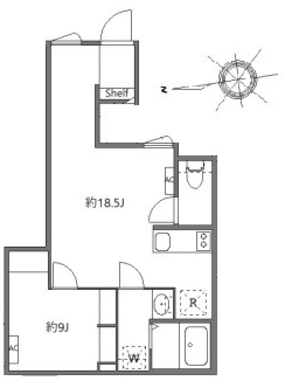 アピチェ戸越銀座　102号室［新築］の間取り図