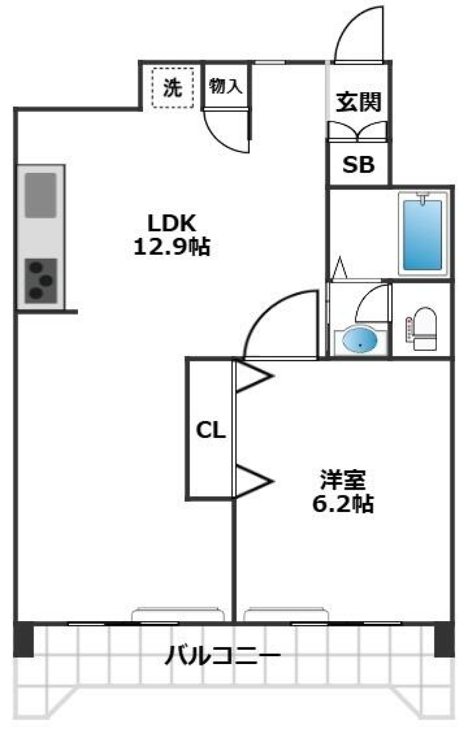 ソーワ梅丘マンション　203号室の間取り図