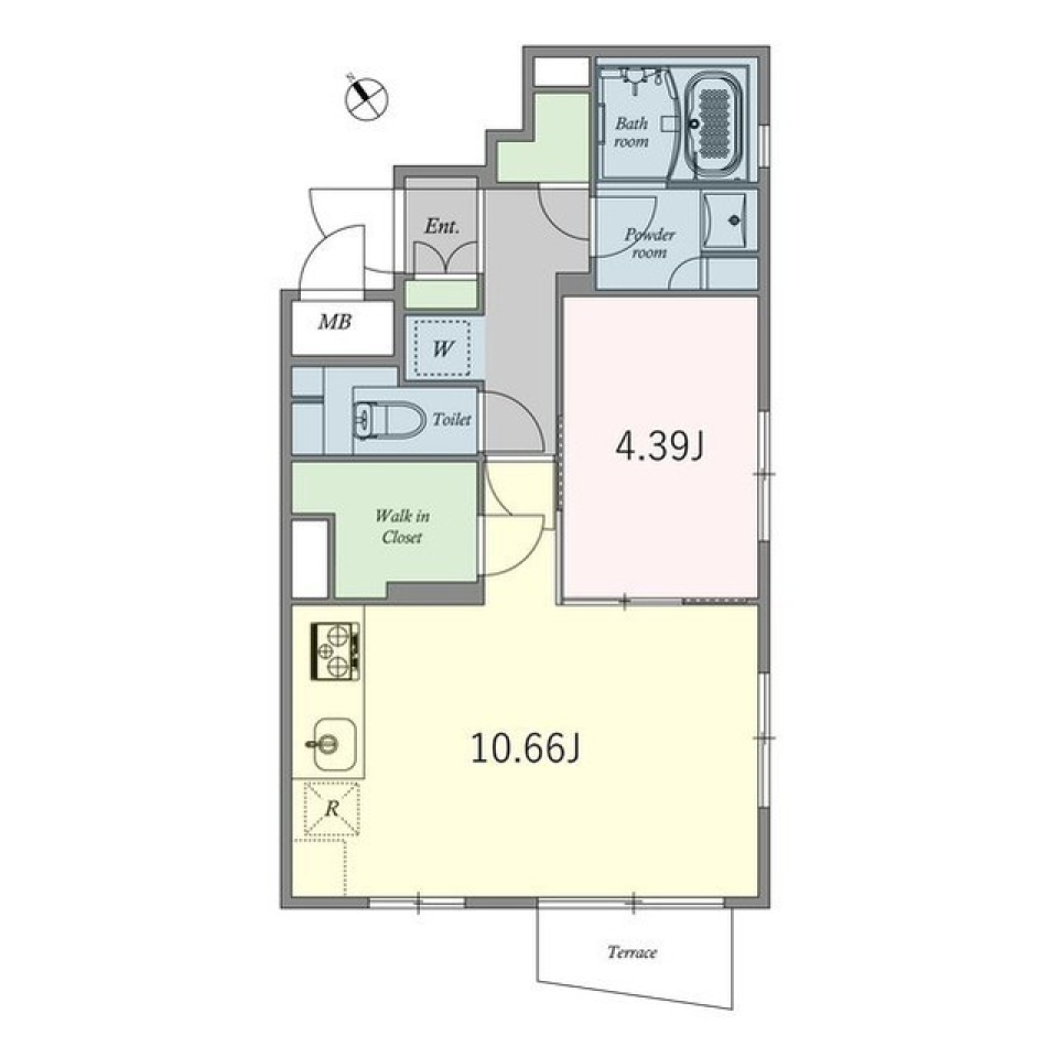 ASTILE用賀Ⅱ　402号室の間取り図