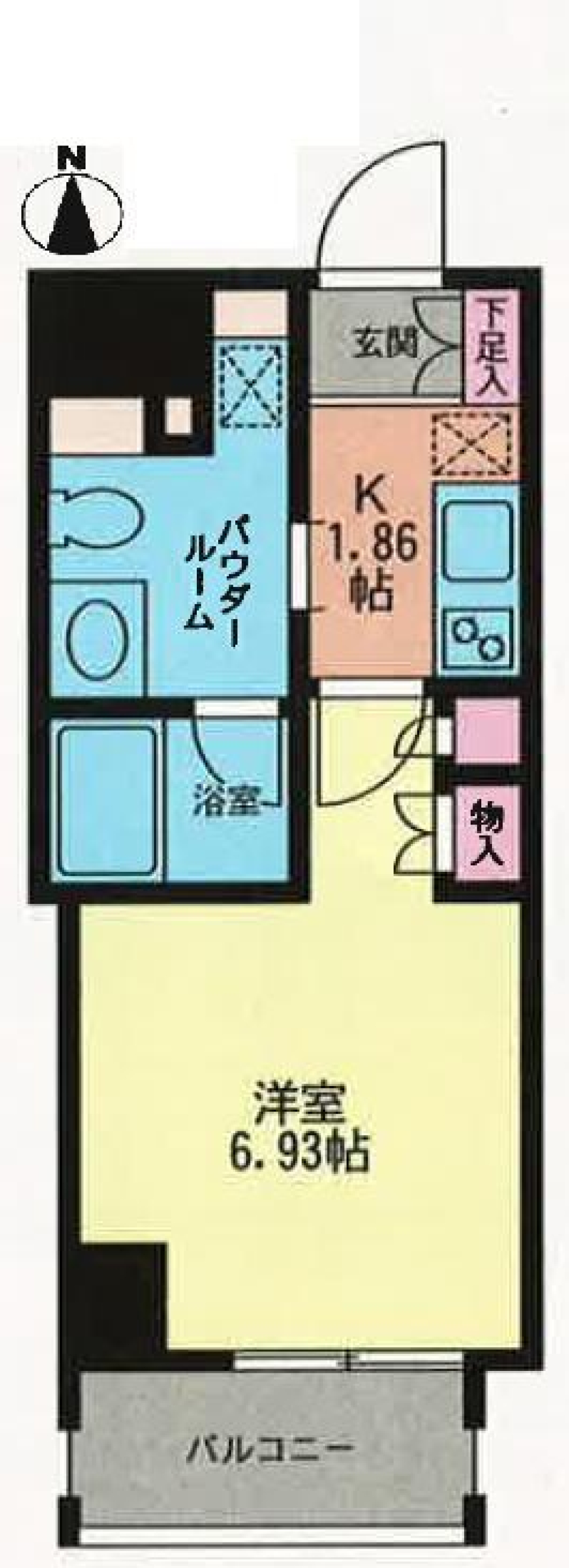 プライムアーバン学芸大学Ⅱ　602号室の間取り図