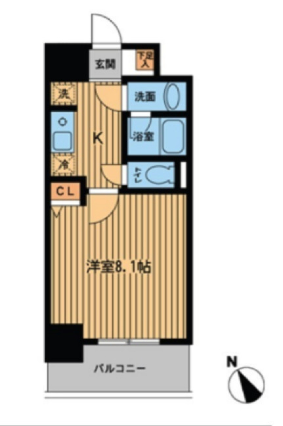 プライムアーバン門前仲町　1108号室の間取り図