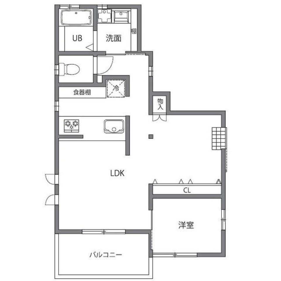 方南1丁目アパート　2Fの間取り図