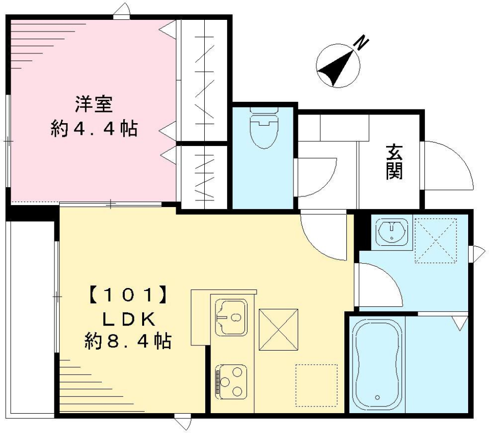 YOUR　MAISON代々木　101号室の間取り図